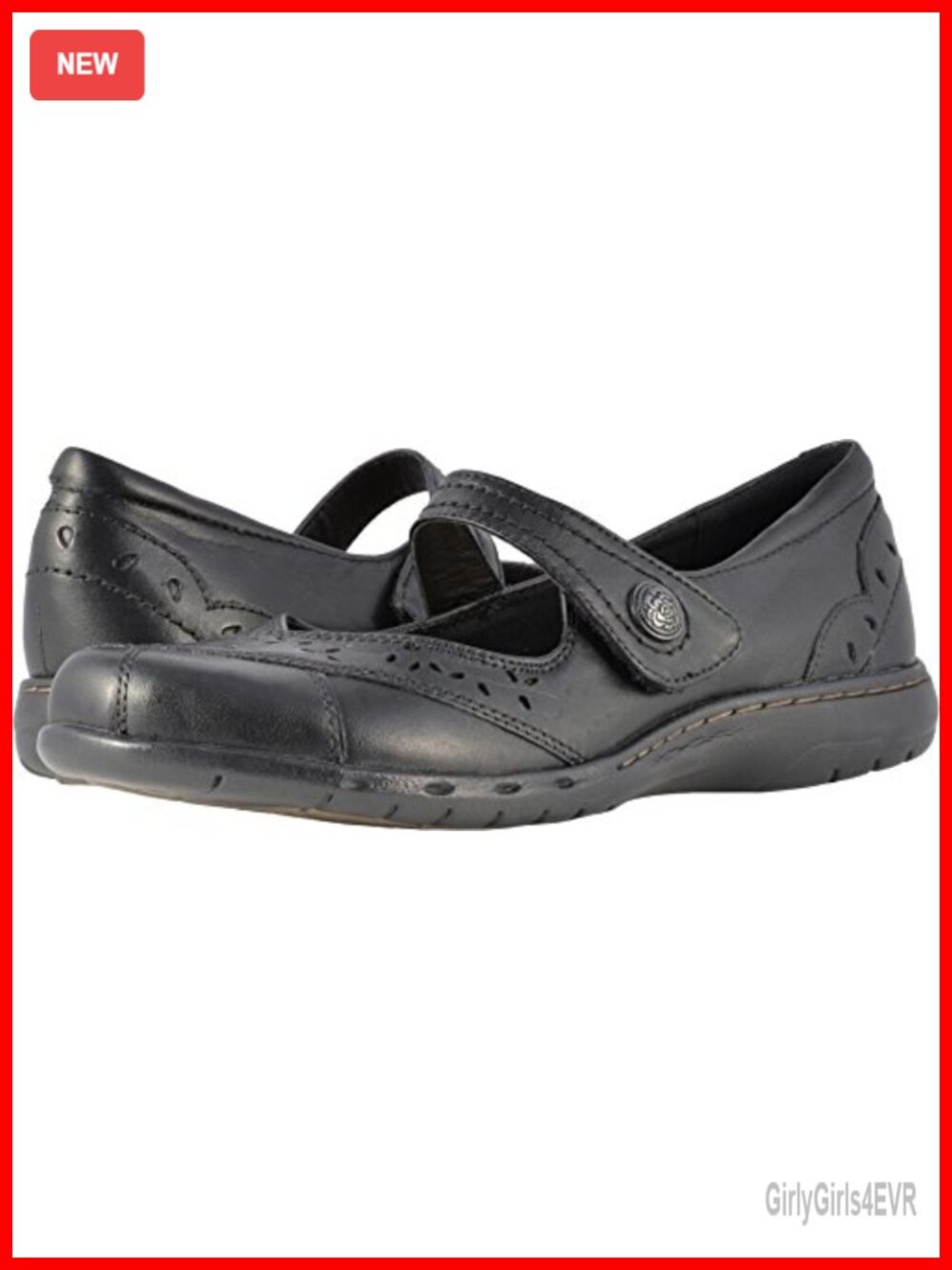 Cobb Hill Petra Women's Slip On Leather Round Toe Hook and Loop Casual